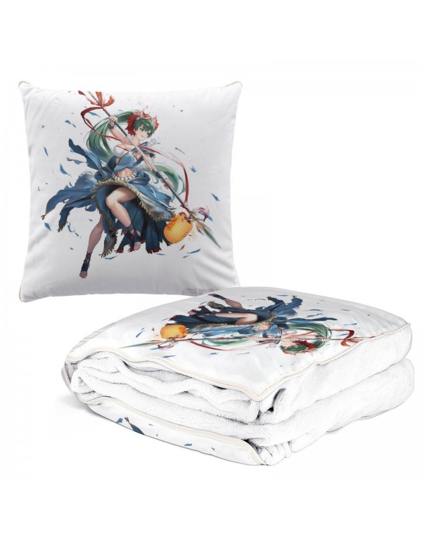 Billig Anime Kissen Decke 2 In 1 Nintendo Fire Emblem Lyndis 38x38cm(150x180cm)