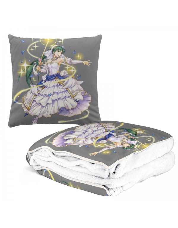 Personalisiert Anime Kissen Decke 2 In 1 Nintendo Fire Emblem Lyndis 38x38cm(150x180cm)