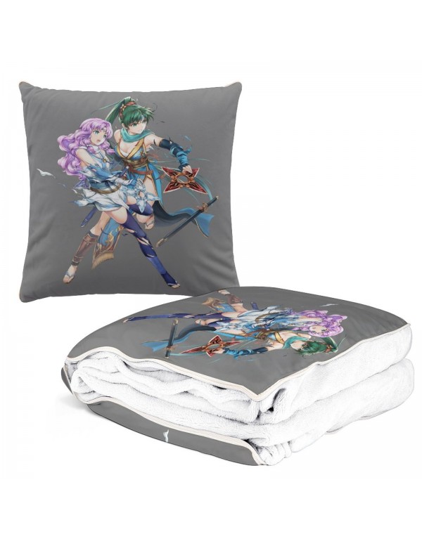 Billig Anime Kissen Decke 2 In 1 Nintendo Fire Emblem Lyndis 38x38cm(150x180cm)