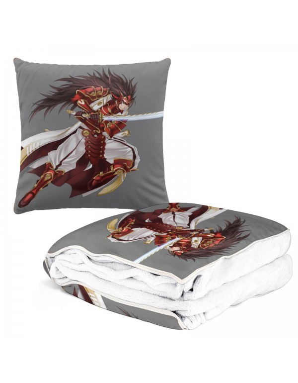 Dauerhaft Anime Kissen Decke 2 In 1 Nintendo Fire Emblem Ryoma 38x38cm(150x180cm)