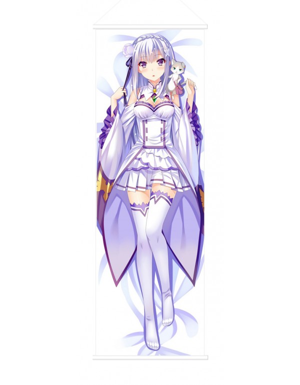 Emilia Re Zero Anime Wall Poster Banner Japanese Art