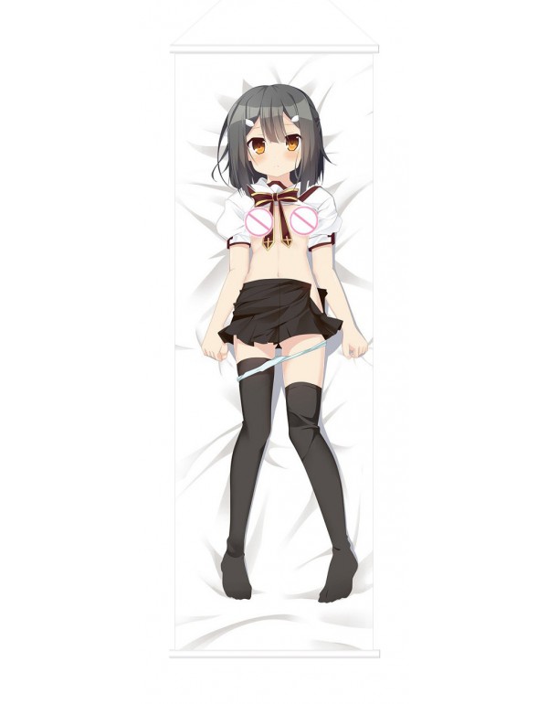 Little School Girl Scroll Painting Wall Picture Anime Wall Scroll Hanging Deco