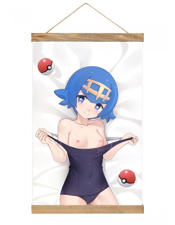 Online Japanese Wall Banner Pokemon Sword And Shield Lana Anime Wall Scroll Posters 40x60cm(23.6x15.7in)