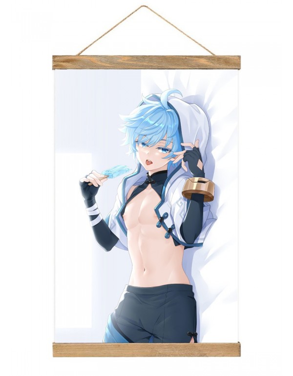 Mode Japanese Wall Banner Genshin Impact Chongyun Anime Wall Scroll Posters 40x60cm(23.6x15.7in)