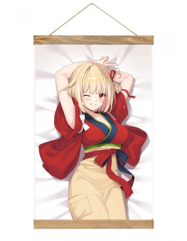 Schnäpche Japanese Wall Banner Lycoris Recoil Nishikigi Chisato Anime Wall Scroll Posters 40x60cm(23.6x15.7in)