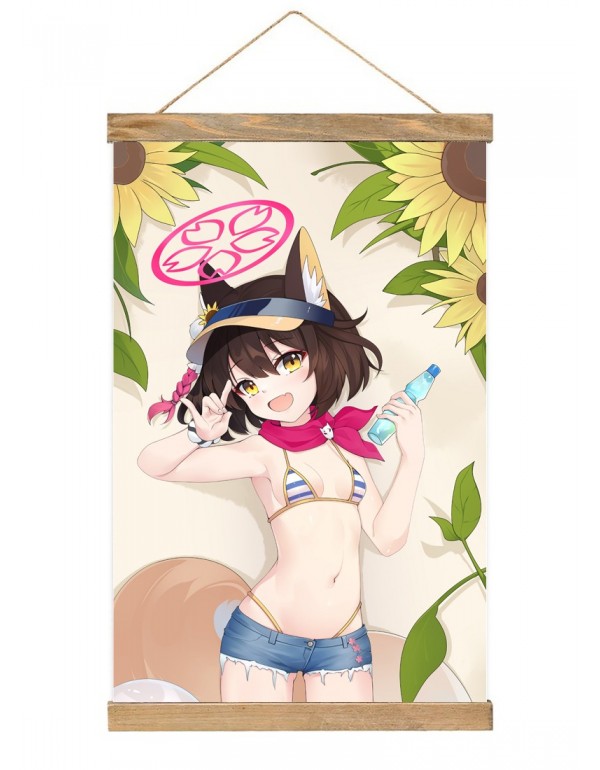 Lustig Japanese Wall Banner Blue Archive Kuda Izuna Anime Wall Scroll Posters 40x60cm(23.6x15.7in)