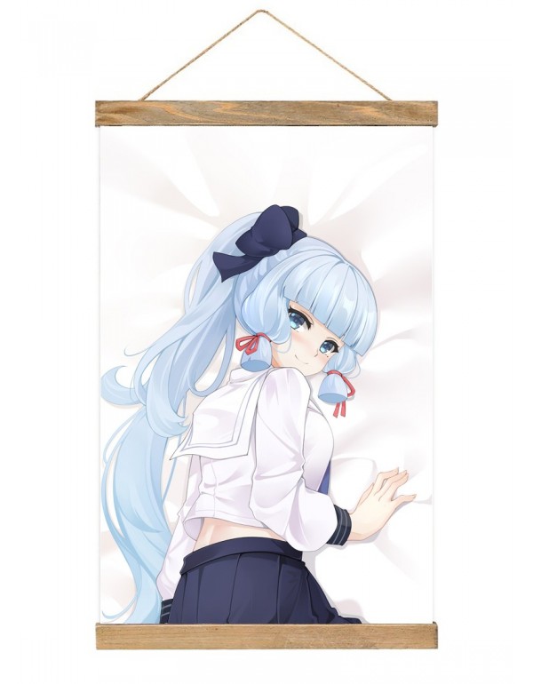 Prämie Japanese Wall Banner Genshin Impact Kamisato Ayaka Anime Wall Scroll Posters 40x60cm(23.6x15.7in)