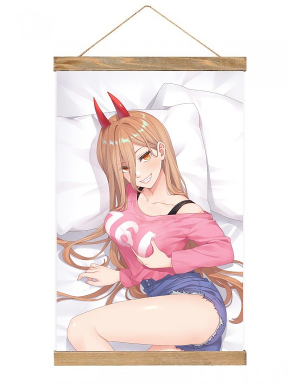 Am coolsten Japanese Wall Banner Chainsaw Man Power Anime Dakimakura Anime Wall Scroll Posters 40x60cm(23.6x15.7in)