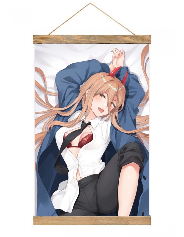 Klopfen Japanese Wall Banner Chainsaw Man Power Anime Dakimakura Anime Wall Scroll Posters 40x60cm(23.6x15.7in)