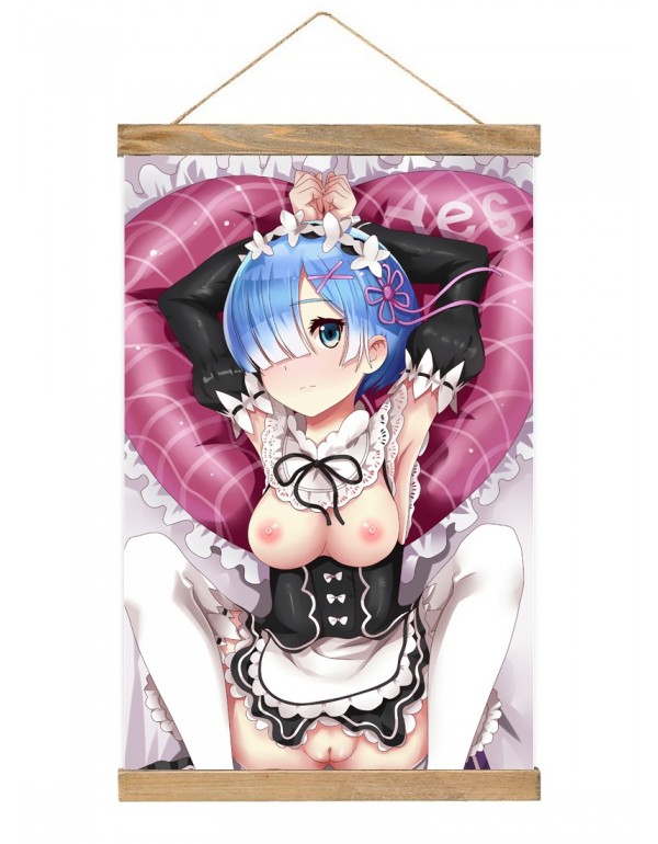 Rabatt Japanese Wall Banner Rem Ram Re Zero Anime Wall Scroll Posters 40x60cm(23.6x15.7in)