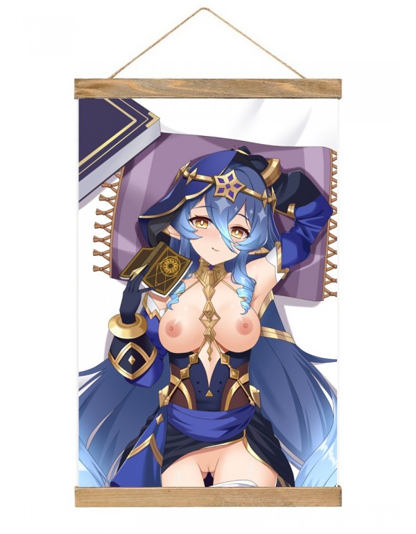 Willkommen Japanese Wall Banner Genshin Impact Layla Anime Wall Scroll Posters 40x60cm(23.6x15.7in)