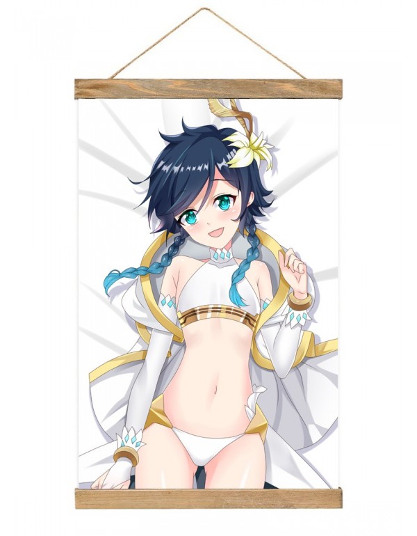 2023 Japanese Wall Banner Genshin Impact Venti Anime Wall Scroll Posters 40x60cm(23.6x15.7in)