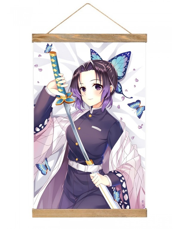 Prämie Japanese Wall Banner Demon Slayer Kimetsu No Yaiba Kochou Shinobu Anime Wall Scroll Posters 40x60cm(23.6x15.7in)