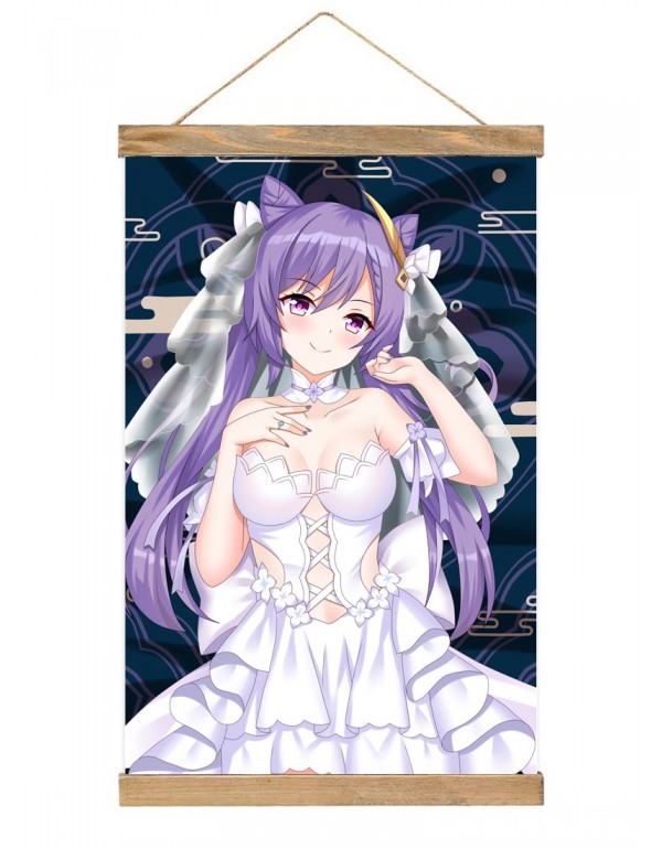 Gute Qualität Japanese Wall Banner Genshin Impact Keqing Anime Dakimakura Anime Wall Scroll Posters 40x60cm(23.6x15.7in)