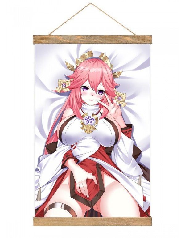 Rabatt Japanese Wall Banner Genshin Impact Yae Mik...