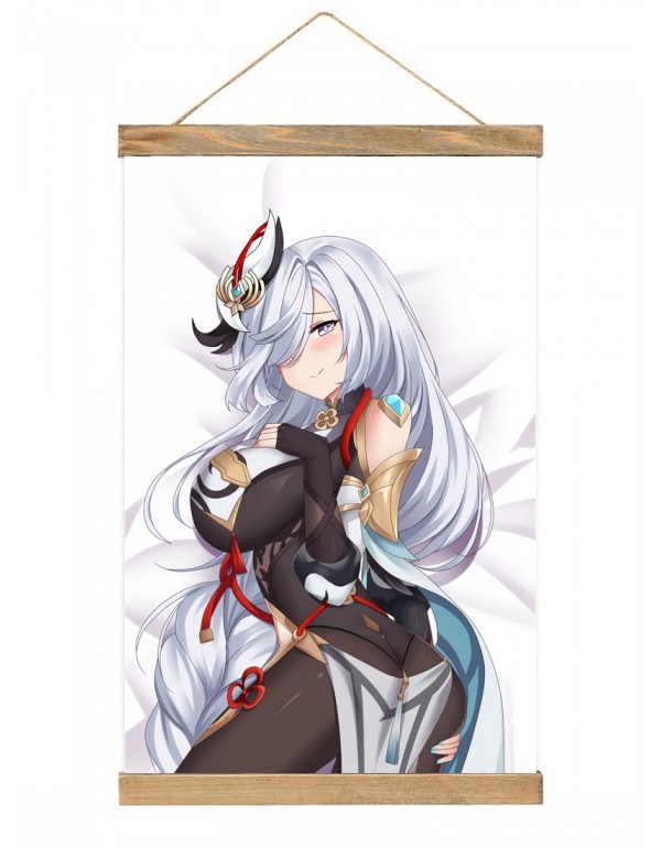 Gute Qualität Japanese Wall Banner Genshin Impact Shenhe Anime Wall Scroll Posters 40x60cm(23.6x15.7in)