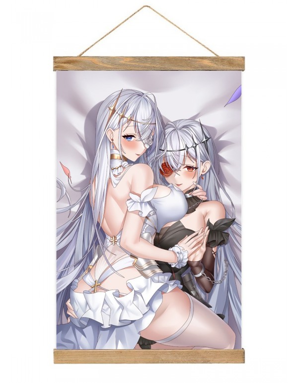 Willkommen Japanese Wall Banner Azur Lane Sms Emden Anime Wall Scroll Posters 40x60cm(23.6x15.7in)