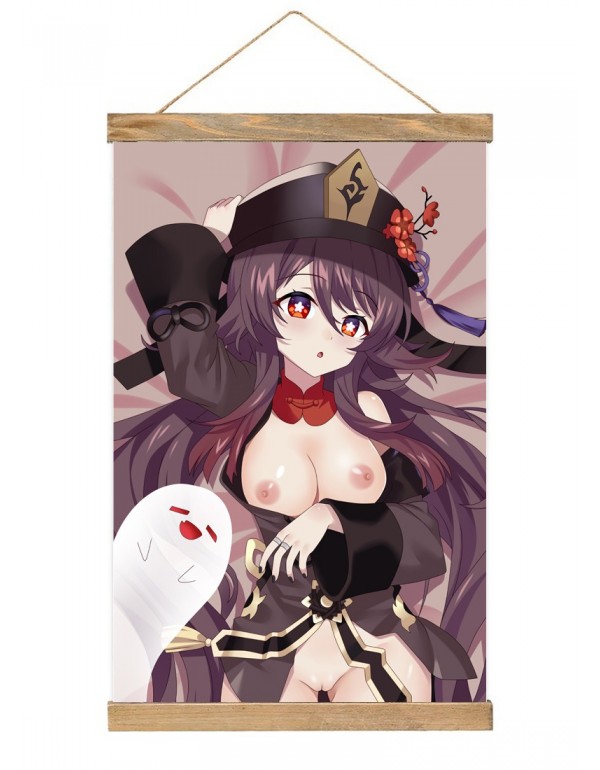 Online Japanese Wall Banner Genshin Impact Hutao Anime Wall Scroll Posters 40x60cm(23.6x15.7in)