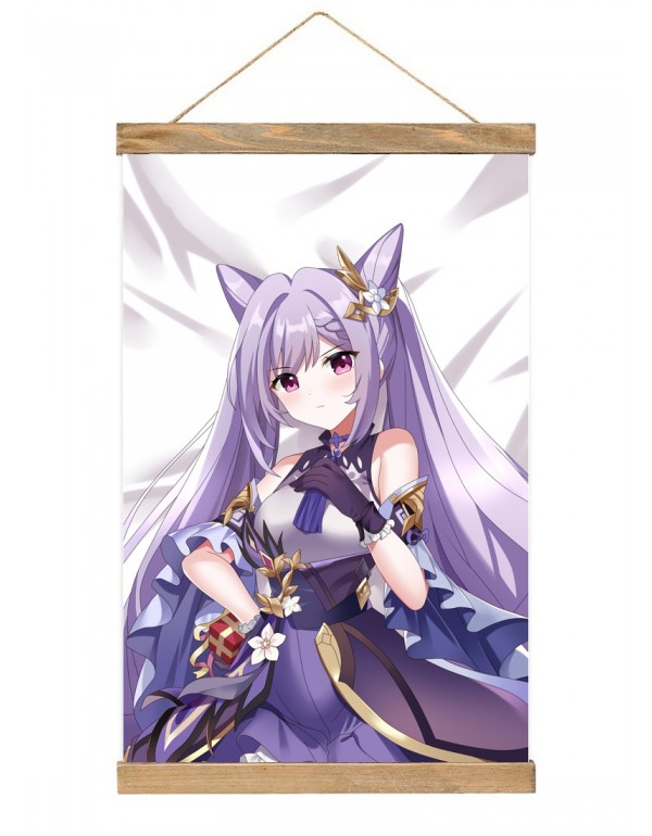 Weich Japanese Wall Banner Genshin Impact Keqing Anime Wall Scroll Posters 40x60cm(23.6x15.7in)