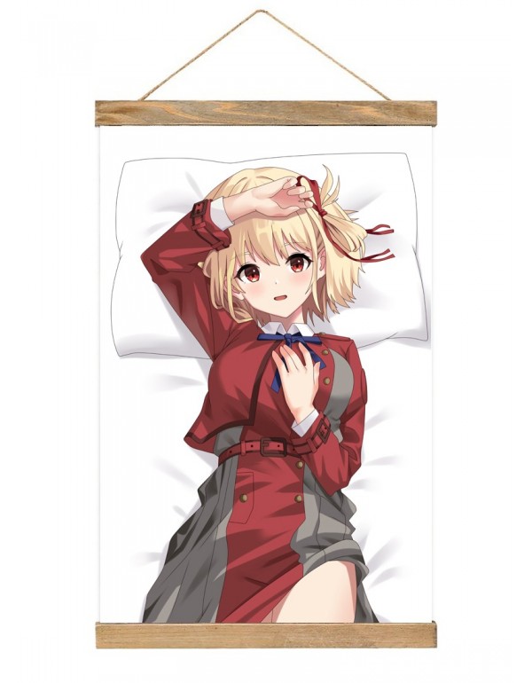 Dauerhaft Japanese Wall Banner Lycoris Recoil Nishikigi Chisato Anime Wall Scroll Posters 40x60cm(23.6x15.7in)