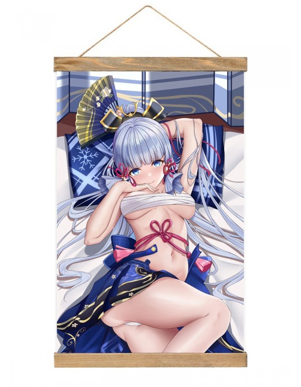 Schlussverkauf Japanese Wall Banner Genshin Impact Kamisato Ayaka Anime Wall Scroll Posters 40x60cm(23.6x15.7in)