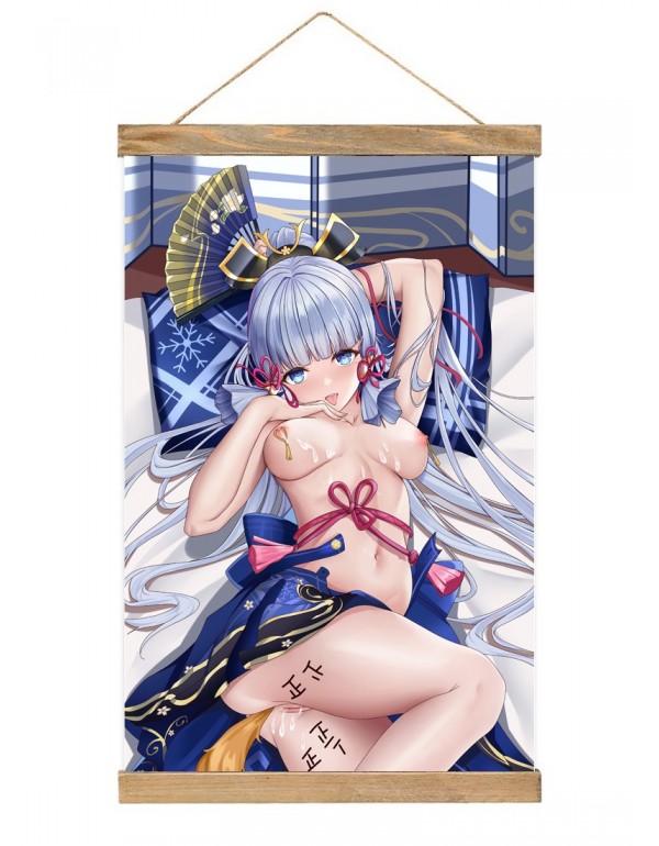 Besonderheit Japanese Wall Banner Genshin Impact Kamisato Ayaka Anime Wall Scroll Posters 40x60cm(23.6x15.7in)