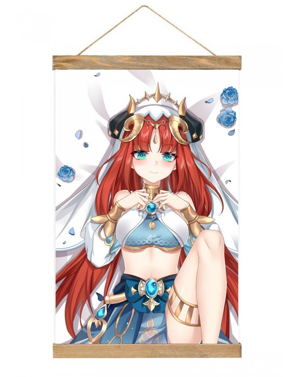 Billig Japanese Wall Banner Genshin Impact Nilou A...