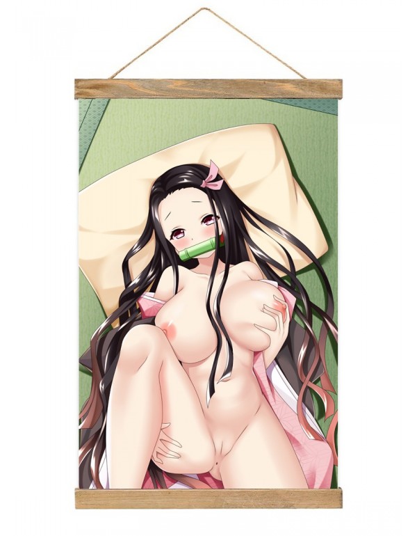 Sexy Japanese Wall Banner Demon Slayer Kimetsu No Yaiba Kamado Nezuko Anime Wall Scroll Posters 40x60cm(23.6x15.7in)