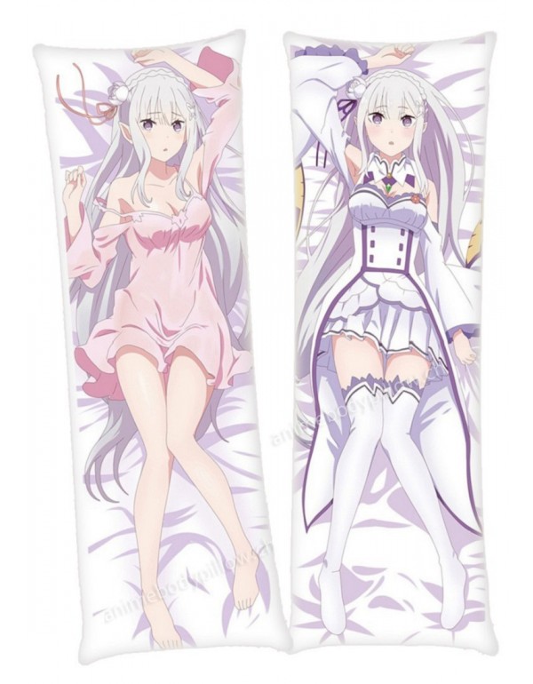 Emilia Re Zero Anime Dakimakura Japanese Hugging B...