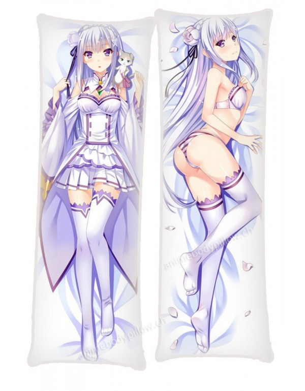 Emilia Re Zero Anime Dakimakura Japanese Hugging B...