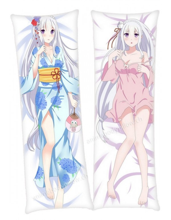 Emilia Re Zero Anime Dakimakura Japanese Hugging B...